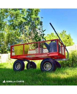 800 Pound Capacity Heavy Duty Steel Mesh Utility Wagon Cart
