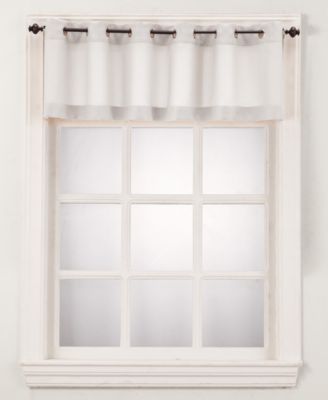 Montego Casual Textured Semi-Sheer Grommet Kitchen Curtain Valance