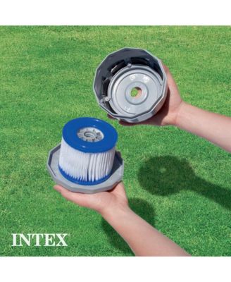 Metal Frame Outdoor Pool Set with Cover & Type H Filter Cartridge (6 pack)