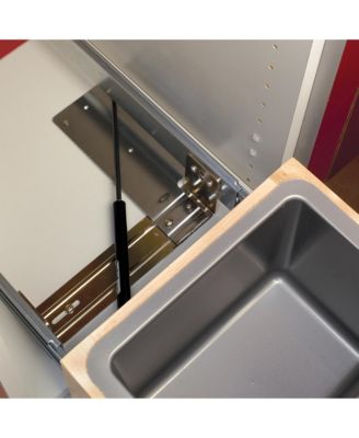 Double Pullout Bottom Mount Trash Cans 35 qt., Gray, 4WCBM-18DM-2