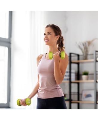 Neoprene Dumbbell Free Hand Weight Set with Storage Rack, Multicolor