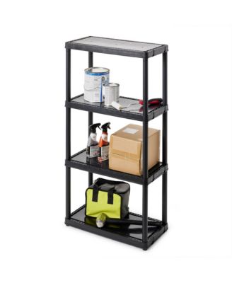 4 Shelf Fixed Height Solid Light Duty Home Storage Unit