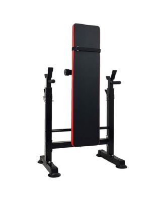 Multifunctional Adjustable Workout Station with Squat Rack