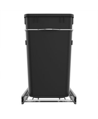 Double Pullout Trash Can 27 qt. for Kitchen, Black, RV-15KD-18C S
