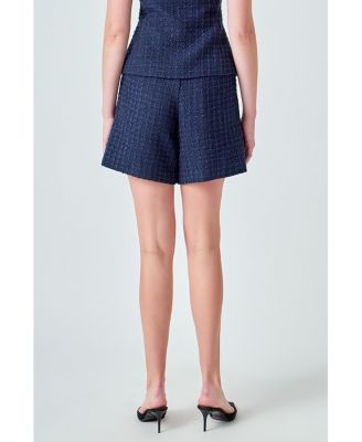 Women's Tweed Relaxed Long Shorts