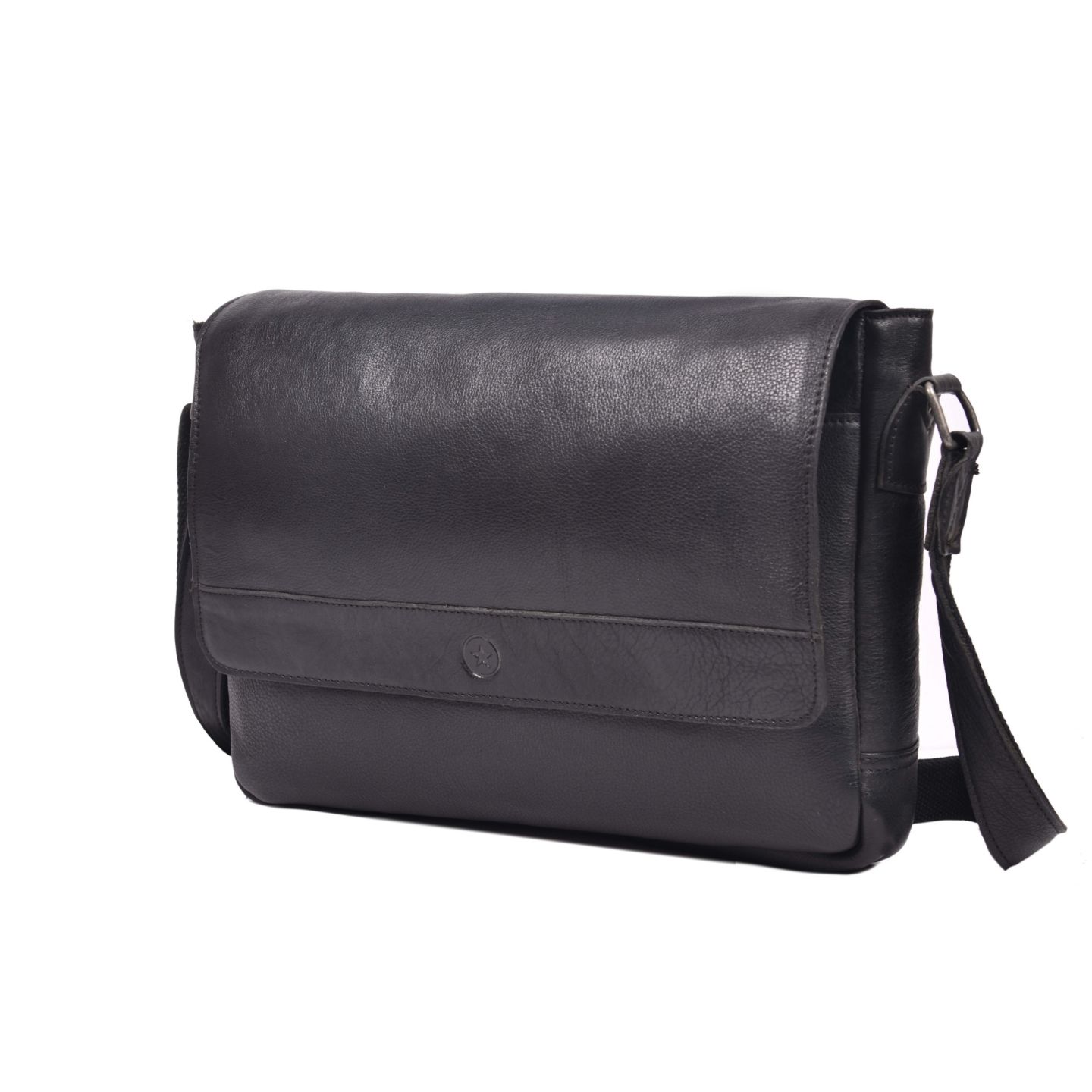 Сумка Aaron Leather Goods Vintage Black Genuine Leather Messenger Bag Laptop Briefcase Satchel Crossbody Shoulder Bag for Men Women - Office, Travel & Everyday Use — фото 6