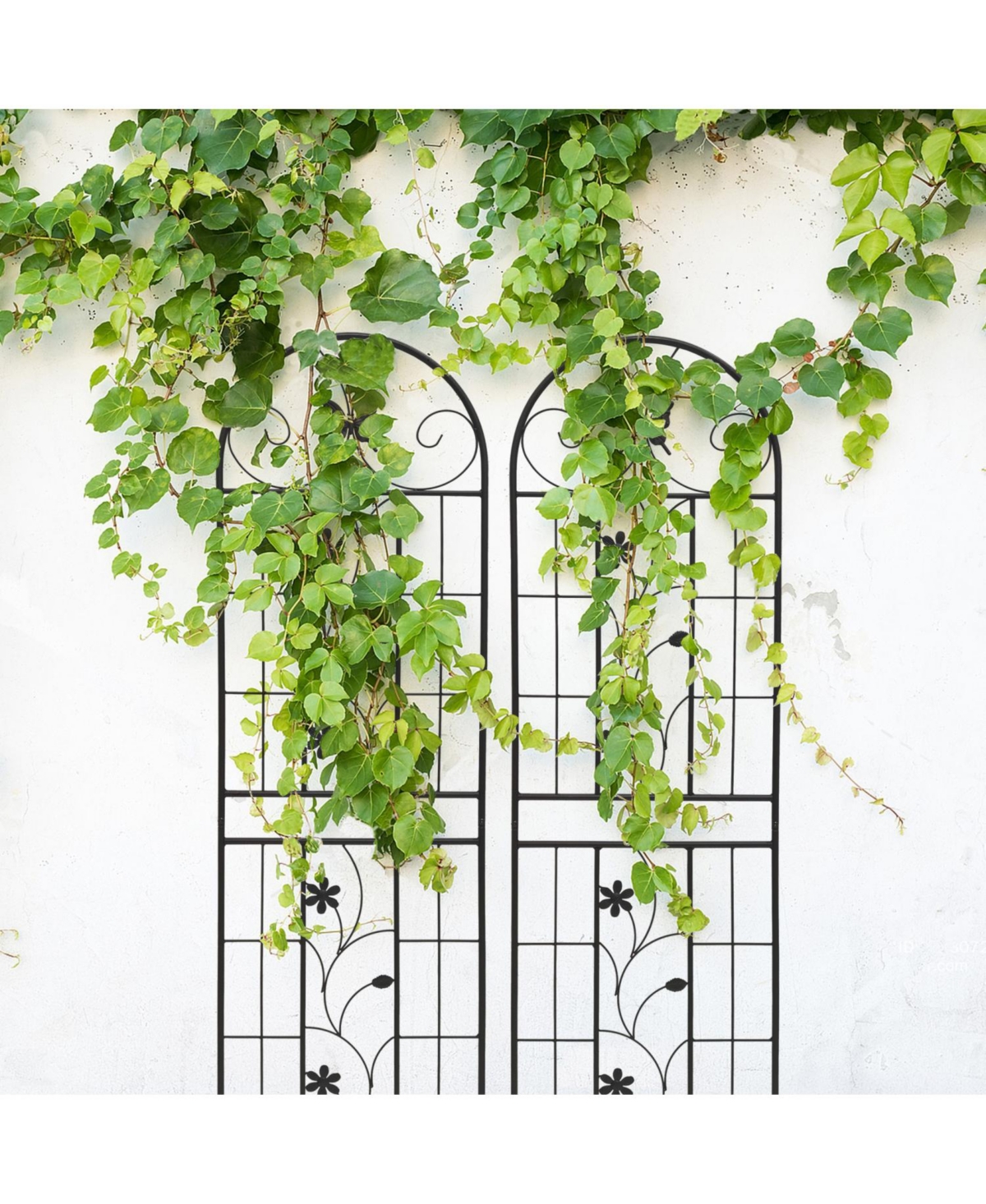 Streamdale Furniture 2 Pack Metal Garden Trellis 71" Rustproof Black