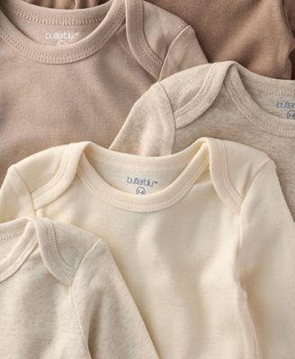 Baby Boys' and Girls' Cotton Long-Sleeve Bodysuits, 5-Pack Set