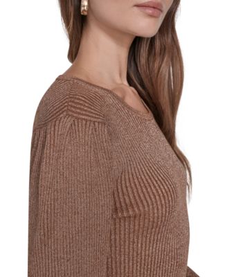 Women's Crewneck Puff Sleeve Sweater