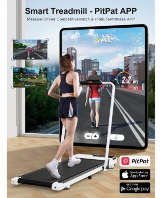 Superun 3 in 1 Walking Pad Treadmill, 300 Weight Capacity Foldable Treadmill, 3.0HP Low Noise Under Desk Treadmills for Home Office with Remote & APP