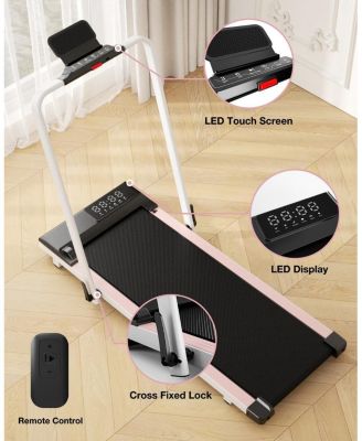 Superun 3 in 1 Walking Pad Treadmill, 300 Weight Capacity Foldable Treadmill, 3.0HP Low Noise Under Desk Treadmills for Home Office with Remote & APP