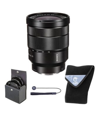 Vario-Tessar T FE 16-35mm f/4 ZA OSS Lens, Black, Bundle with 72mm Digital Essentials Filter Kit and 19x19" Lens Wrap