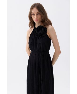 Women's Maxi Dress with Halter Neck