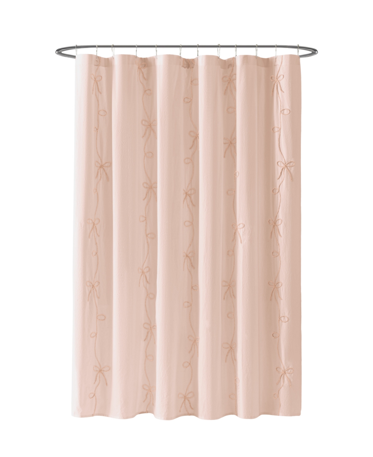 Peri Home Sasha Bows Shower Curtain, 72" X 72" In Pink
