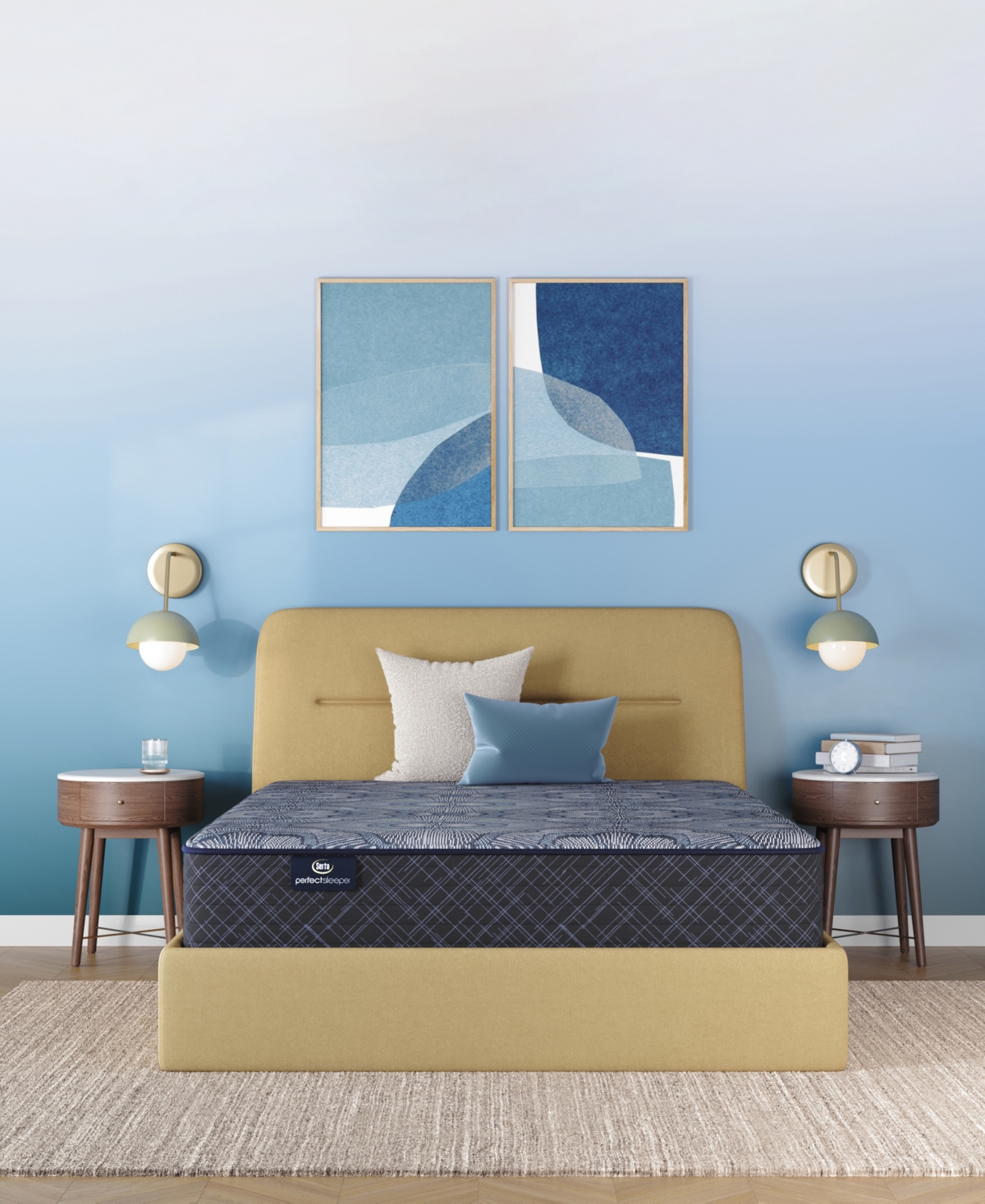 Serta Perfect Sleeper Lavender Falls 12 Firm Hybrid Tight Top Mattress Collection In Transparent