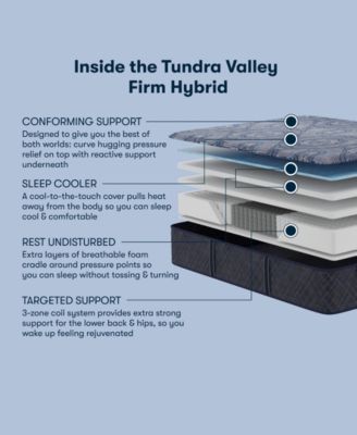 Perfect Sleeper Tundra Valley 14" Firm Hybrid Tight Top Mattress Set, King