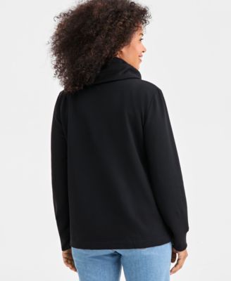 Women's Luxsoft Fleece Cowl-Neck Sweatshirt, Macy's Exclusive