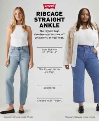 Women's Ribcage High Rise Straight Ankle Jeans