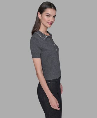 Women's Embellished Collar Sweater