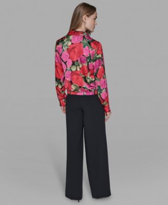 Women's V-Neck Floral Print Top