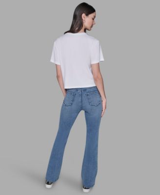 Women's Crewneck Bonjour Printed T-Shirt