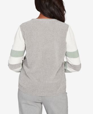 Stockbridge Stripe Sequin Colorblock Chenille Sweater