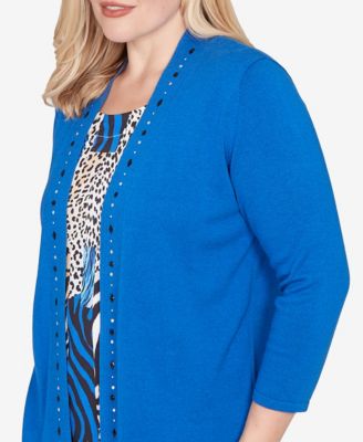 Barcelona Vertical Animal Print Two in One Sweater