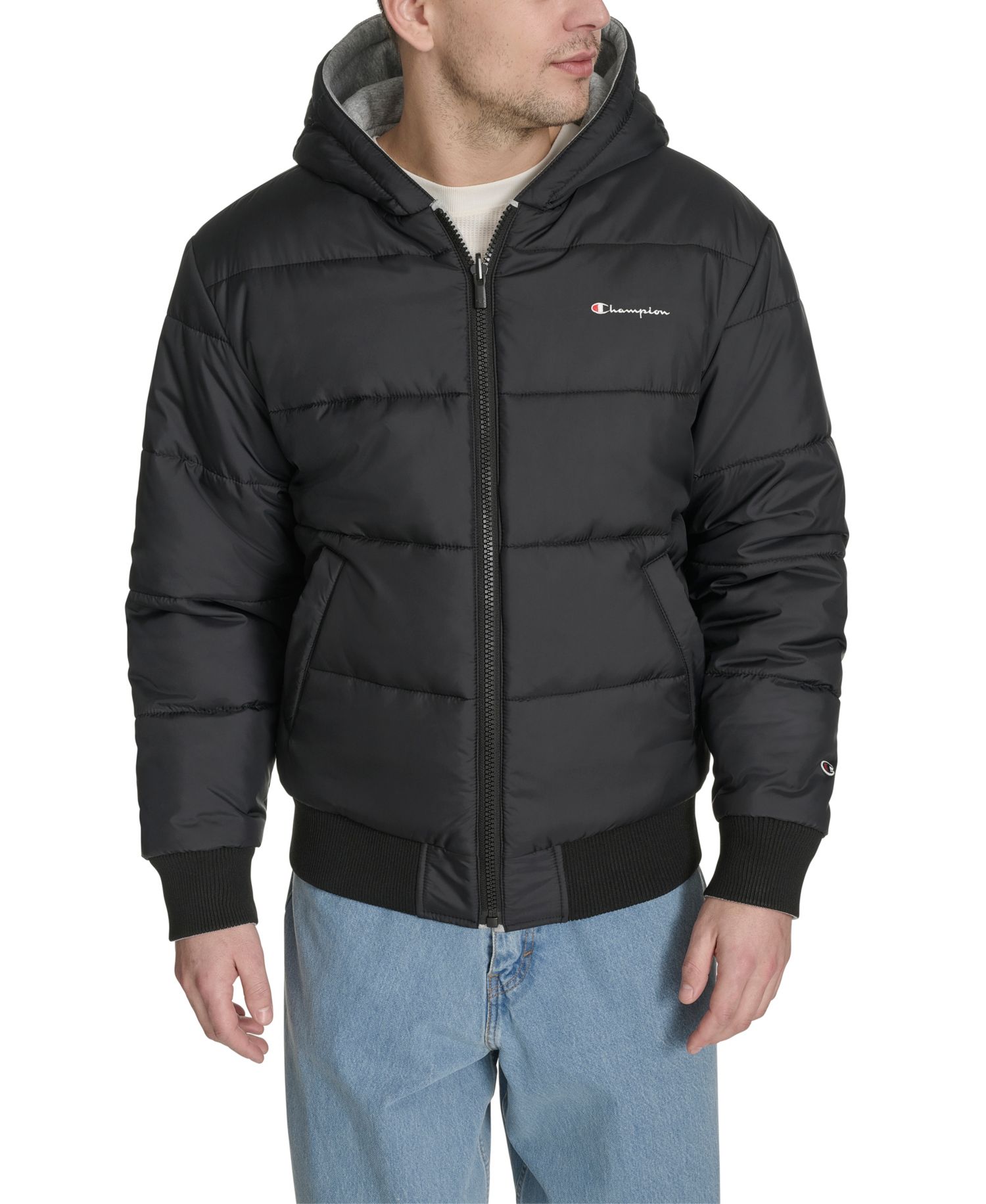 Men's Reversible Hooded Bomber Jacket