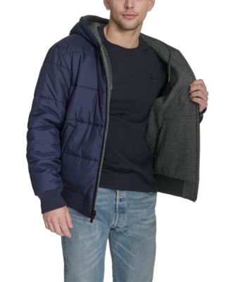 Men's Reversible Hooded Bomber Jacket