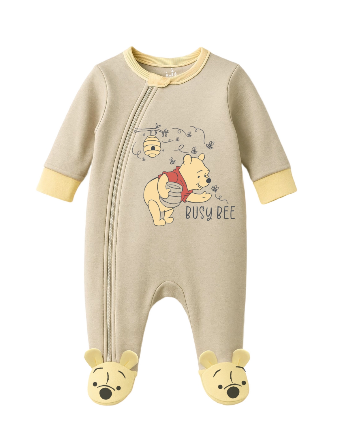 Disney Baby Boys Or Baby Girls 2-piece Pooh Sleep N Play Hat And Coverall Set In Neutral