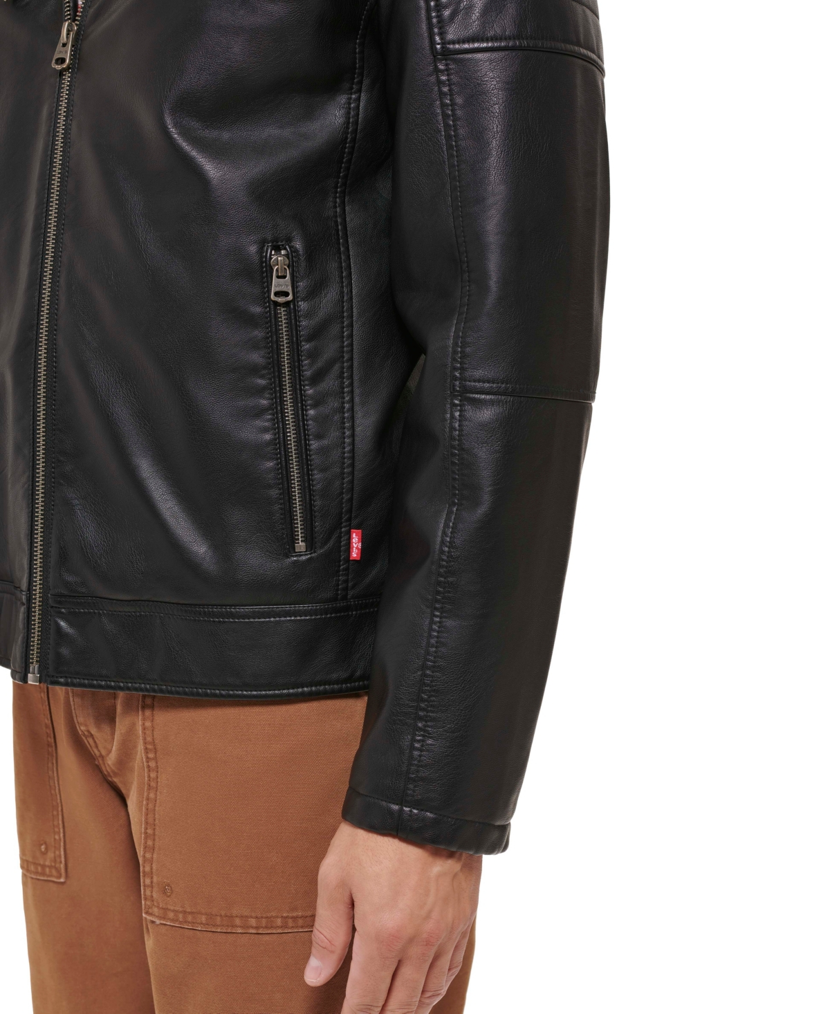 Levi's Men's Jersey Hood Racer Jacket In Black