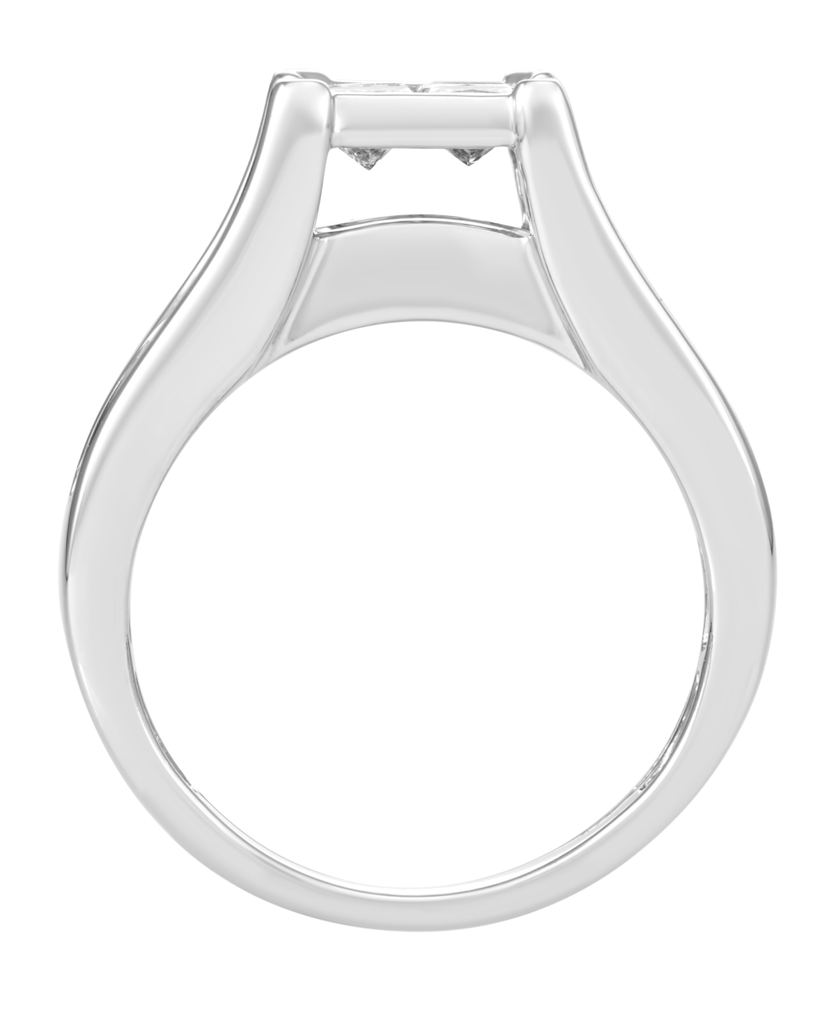 Macy's Certified Diamond Bridal Set Ring (2 Ct. T.w.) In 14k White Gold In Silver
