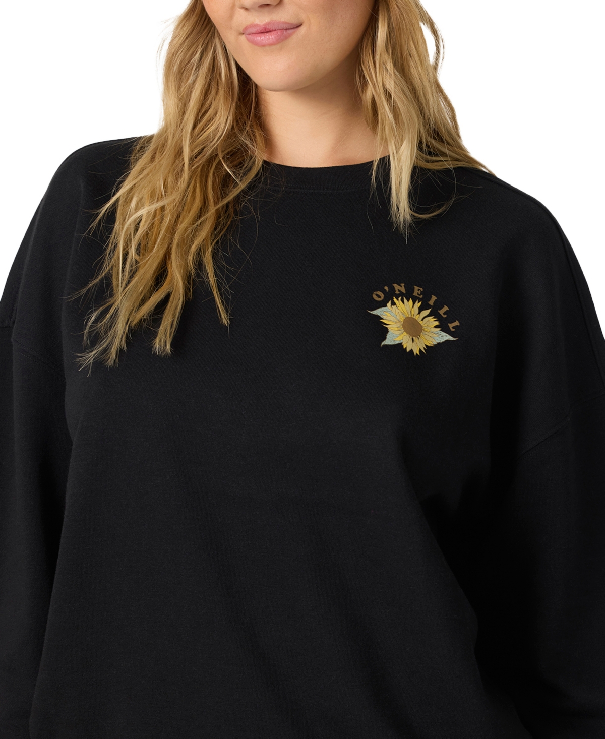 O'neill Juniors' Scenic Dreamz Crewneck Sweatshirt In Black