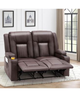 Loveseat Recliner with Cup Holders&Side Pockets