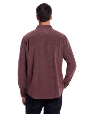 Men's Solid Corduroy Button Front Shirt