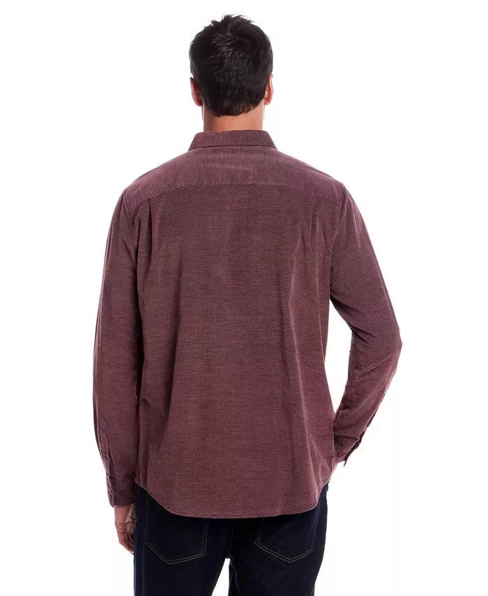 Men's Solid Corduroy Button Front Shirt - thumbnail 4