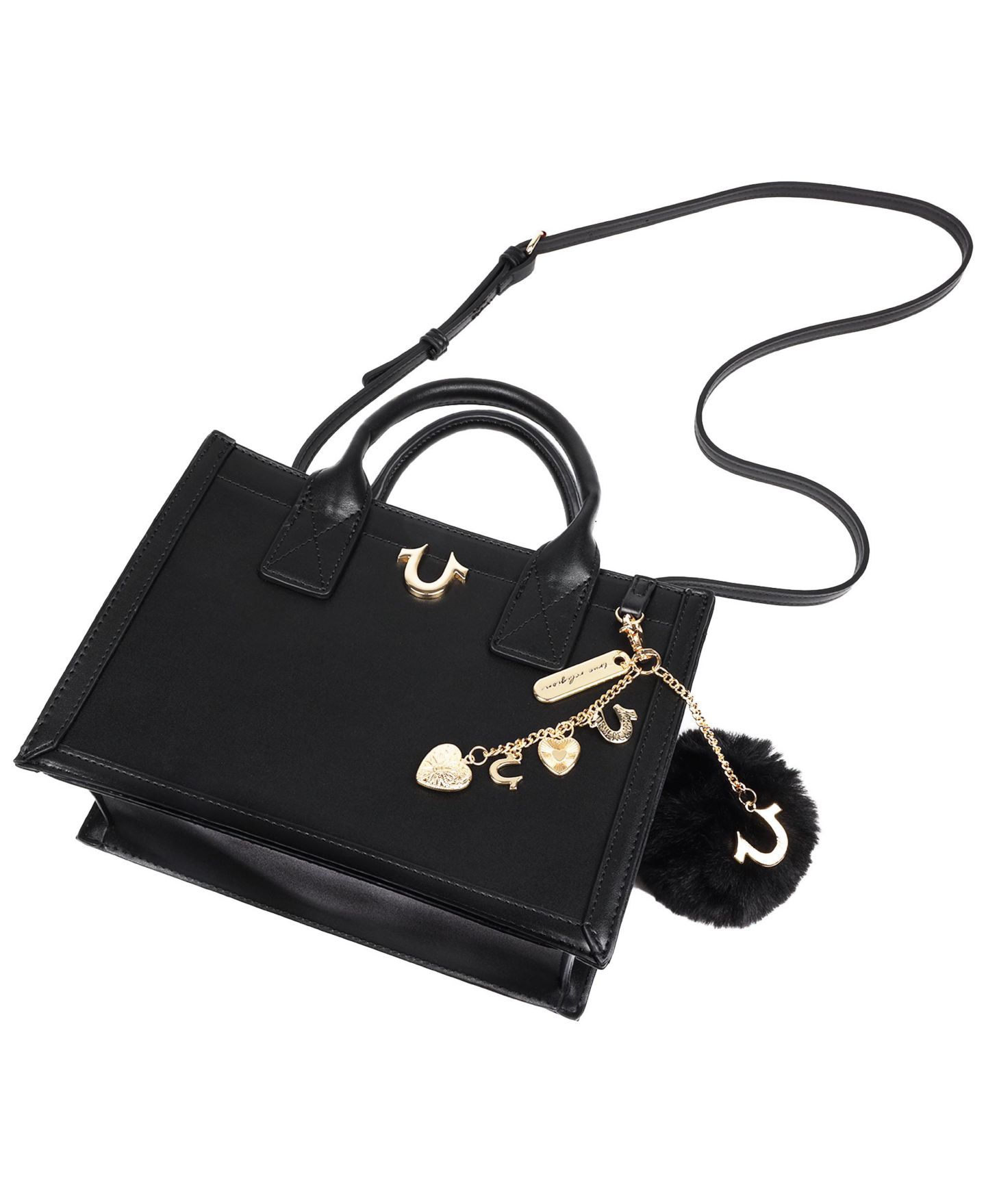 Женская сумка True Religion Pom Dangle Modern Tote, цвет: Чёрный — фото 4