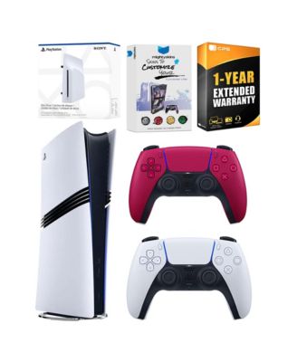 PlayStation 5 Pro Digital Bundle with Disc Drive, Extra Controller, MightySkins Voucher and 1 Year Extended Warranty