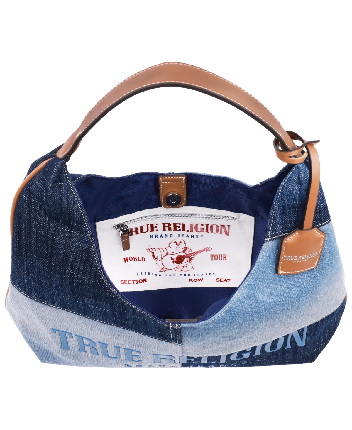 True Religion Patchwork Denim Hobo Bag