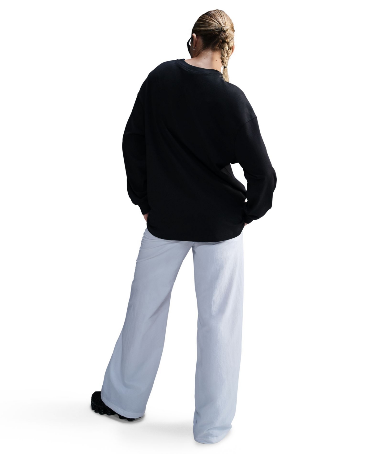 Nike Women's Oversized Long Sleeve T-shirt In Black