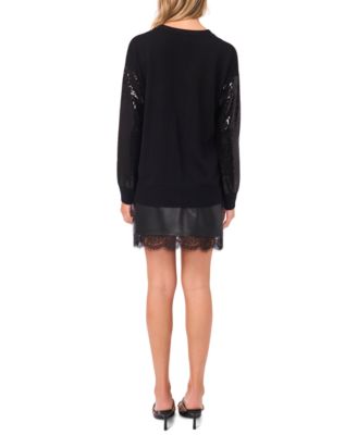 Women's Sequined V-Neck Cardigan Sweater