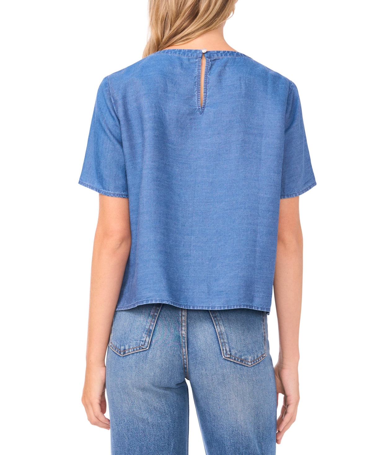 Vince Camuto Women's Short Sleeve Crewneck Top