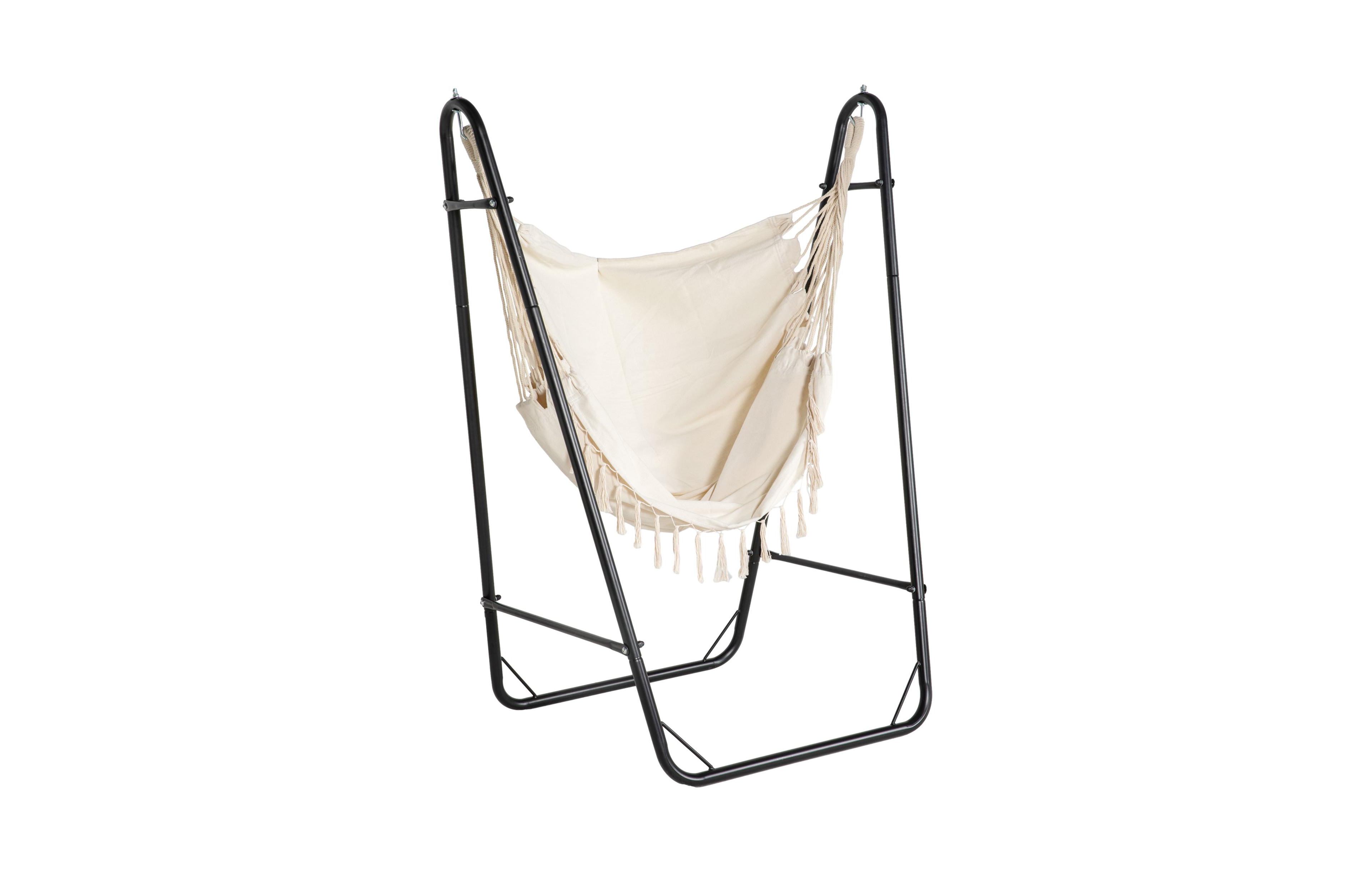 Flynama Outsunny Freestanding Hammock Chair with Stand Storage Pocket