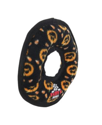 Holiday Medium Ring Pumpkin 2 Pack, Durable Plush Squeaky Dog Toy