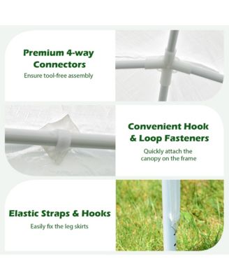 10 FT X 10 FT  Canopy Tent Heavy Duty Gazebo Shelter w/  Wind Ropes