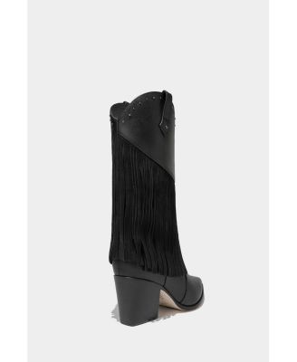 Womens' Leather Fringe Boots Feelings