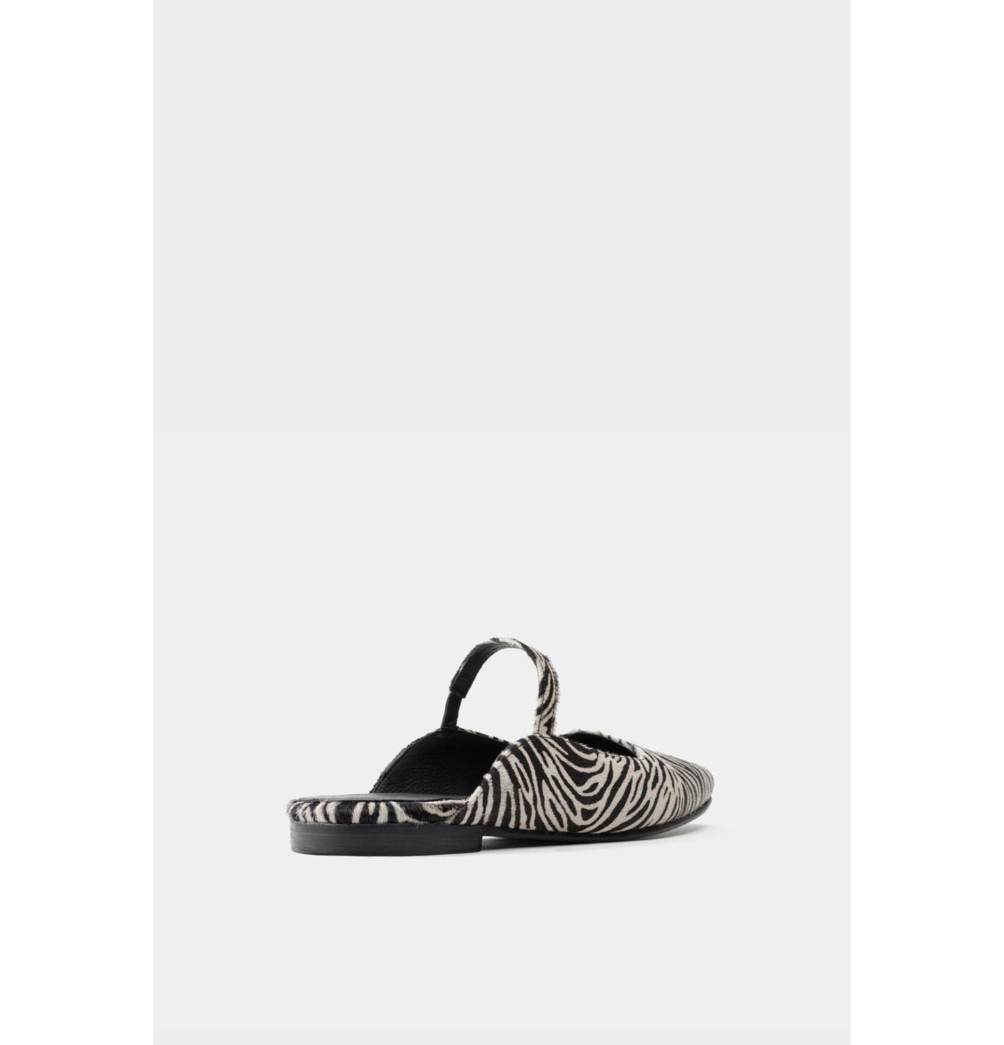 Женские балетки Dante Leather Ballerinas Mara Zebra, цвет: Зебра — фото 4