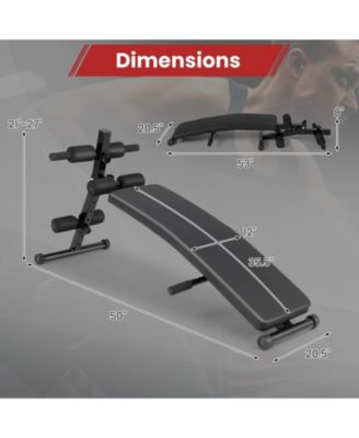 Adjustable Decline Sit Up Bench for Home Gym Core Strength Training