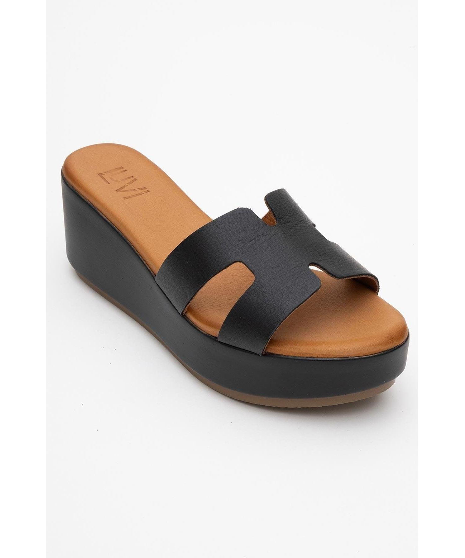 Lia Leather Platform Sandal (Women)