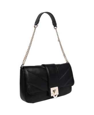 Quilted Flap Shoulder Bag with Mini Bag